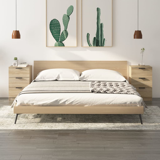 vidaXL Yöpöydät 2 kpl Sonoma-tammi 40x36x65 cm
