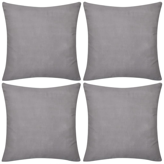 Harmaa Tyynynpäällinen Puuvilla 4kpl 40 x 40 cm
