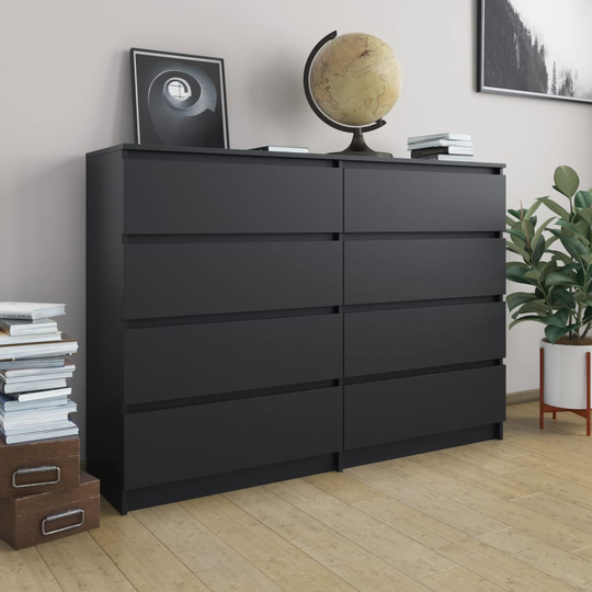 vidaXL Senkki musta 140x35x99 cm lastulevy