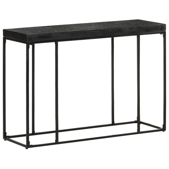 vidaXL Konsolipöytä musta 110x35x76 cm täysi akaasia- ja mangopuu