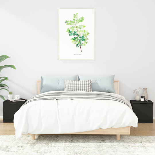 vidaXL Yöpöydät 2 kpl musta 40x39x40 cm