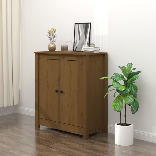 vidaXL Senkki hunajanruskea 70x35x80 cm täysi mänty
