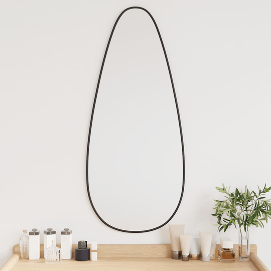 vidaXL Seinäpeili musta 80x35 cm