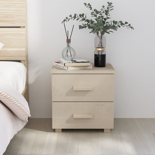 vidaXL Yöpöytä HAMAR hunajanruskea 40x35x44,5 cm täysi mänty