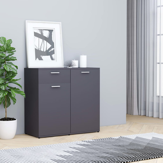 vidaXL Senkki harmaa 80x36x75 cm lastulevy