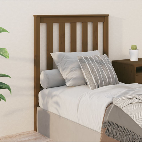 vidaXL Sängynpääty hunajanruskea 81x6x101 cm täysi mänty