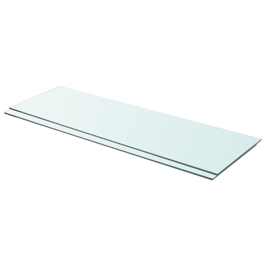 vidaXL Hyllyt 2 kpl kirkas lasi 90x30 cm