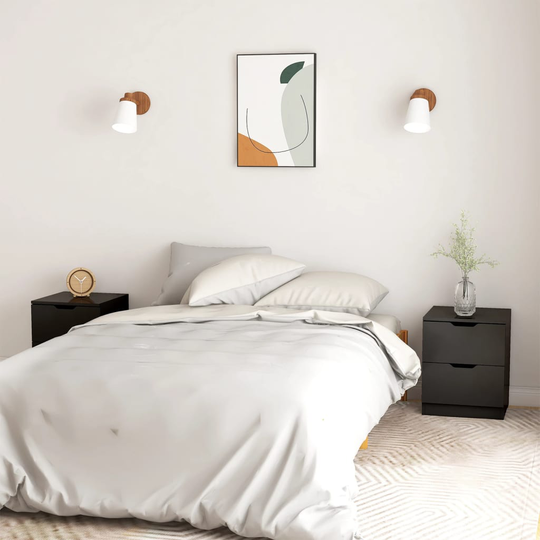 vidaXL Yöpöydät 2 kpl musta 40x40x50 cm lastulevy