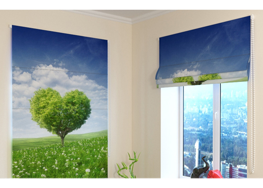 Pimentävä laskosverho Love Tree 2 60x60 cm