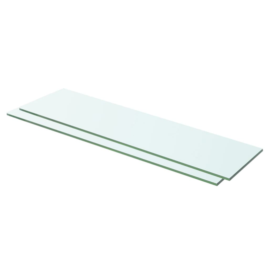 vidaXL Hyllyt 2 kpl kirkas lasi 60x12 cm