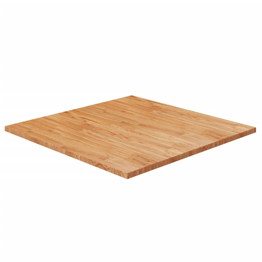 vidaXL Pöytälevy neliö vaaleanruskea 80x80x2,5 cm käsitelty tammi