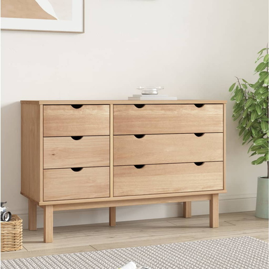 vidaXL Lipasto OTTA 113,5x39,5x73 cm täysi mänty