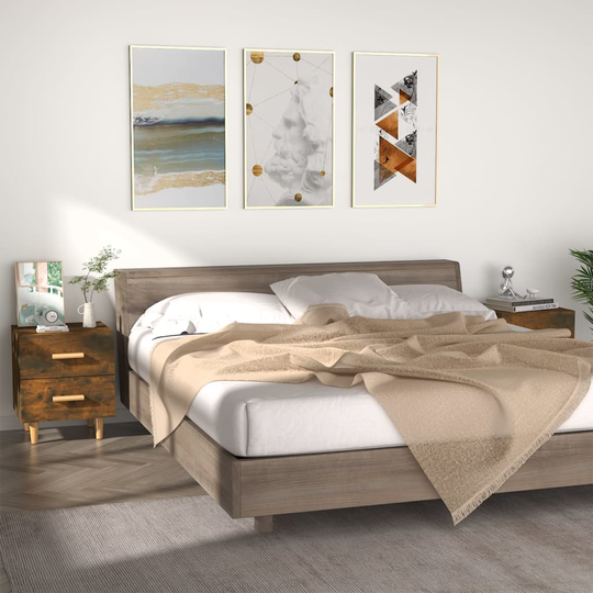 vidaXL Yöpöydät 2 kpl savutammi 40x35x47,5 cm