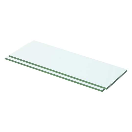 vidaXL Hyllyt 2 kpl kirkas lasi 50x12 cm