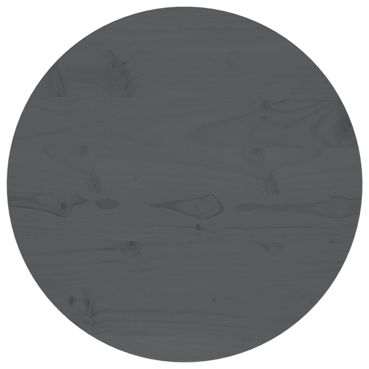 vidaXL Pöytälevy harmaa Ø50x2,5 cm täysi mänty