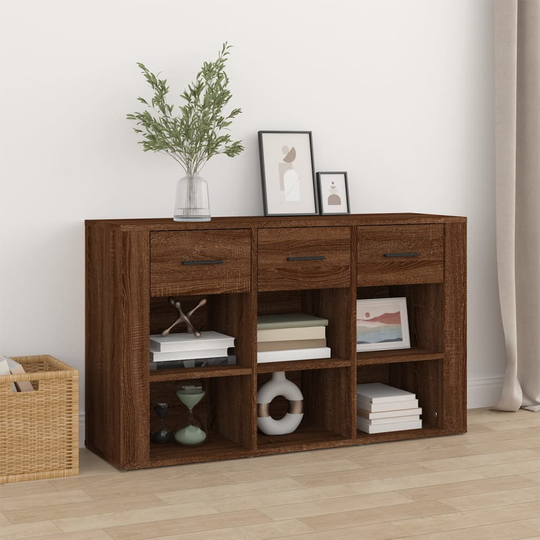 vidaXL Senkki ruskea tammi 100x30x59,5 cm tekninen puu
