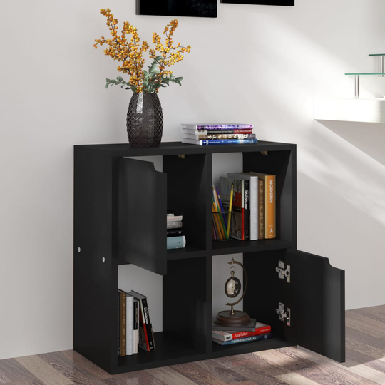 vidaXL Kirjahylly musta 60x27,5x59,5 cm lastulevy