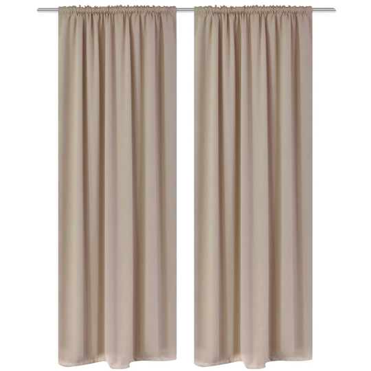 Creme Pimennysverhot Verhotankouralla 2 kpl 135 x 245 cm