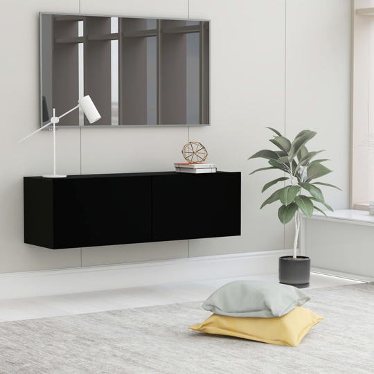 vidaXL TV-taso musta 100x30x30 cm lastulevy