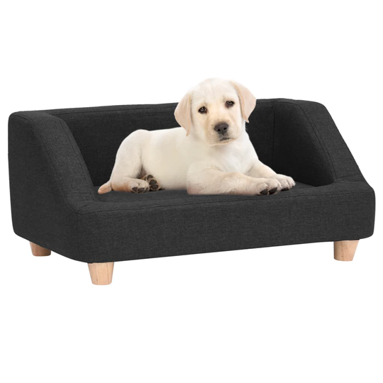vidaXL Koiran sohva musta 95x63x39 cm pellava
