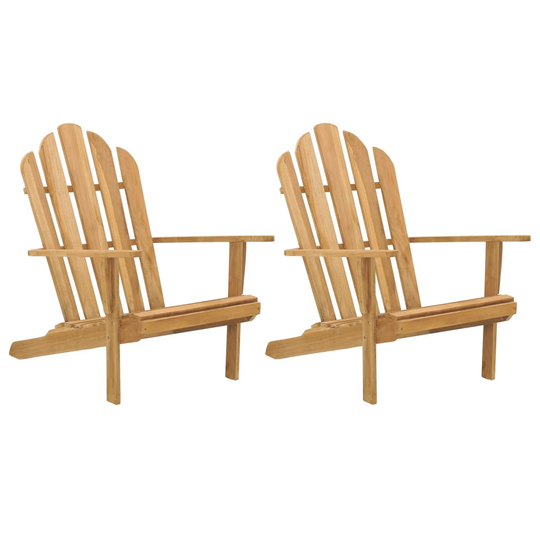 vidaXL Adirondack tuolit 2 kpl täysi tiikki