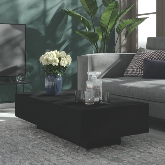 vidaXL Sohvapöytä musta 115x60x31 cm lastulevy