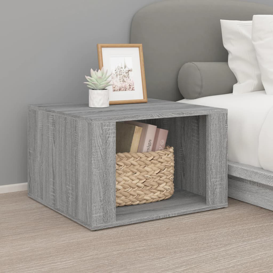vidaXL Yöpöytä harmaa Sonoma 57x55x36 cm tekninen puu