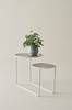 KALLO sivupöytä 81x45 cm Mattavalkoinen/valkoinen
