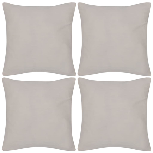 Beige tyynynpäällinen 4 kpl Puuvilla 80 x 80 cm