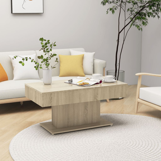 vidaXL Sohvapöytä Sonoma-tammi 96x50x45 cm lastulevy