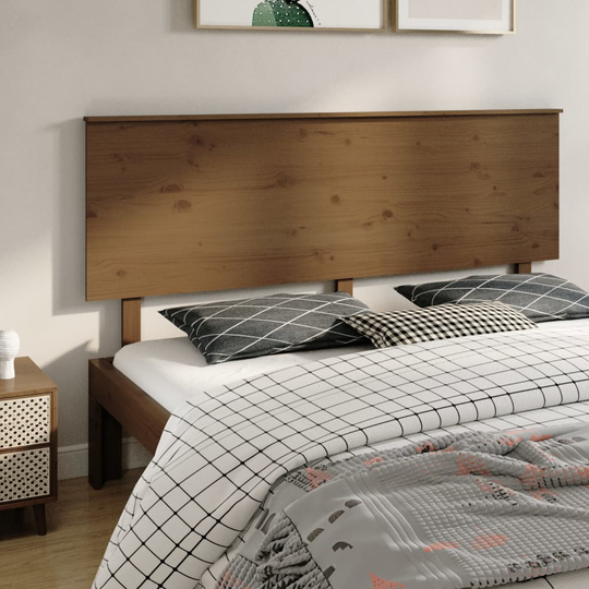 vidaXL Sängynpääty hunajanruskea 184x6x82,5 cm täysi mänty