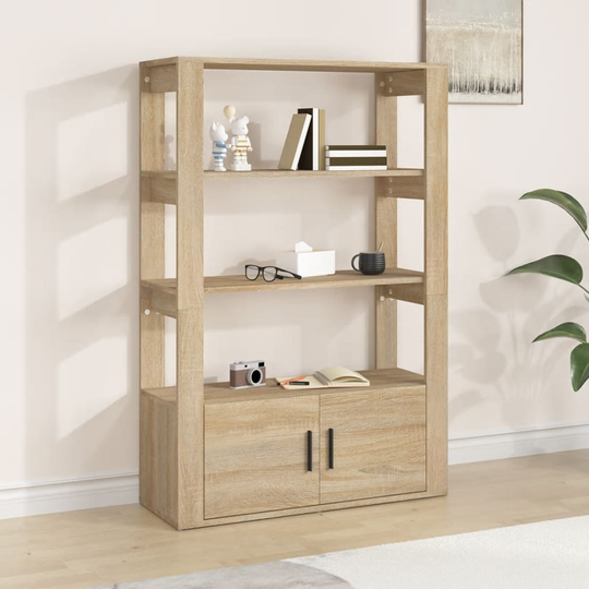 vidaXL Senkki Sonoma-tammi 80x30x119,5 cm tekninen puu