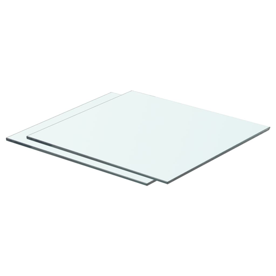 vidaXL Hyllyt 2 kpl kirkas lasi 40x30 cm
