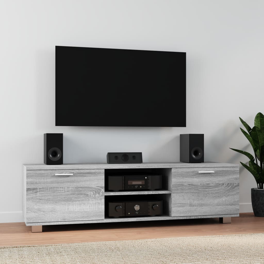vidaXL TV-taso harmaa Sonoma 140x40,5x35 cm tekninen puu
