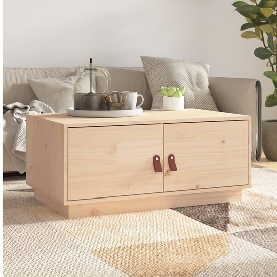 vidaXL Sohvapöytä 80x50x35 cm täysi mänty