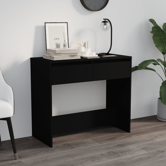 vidaXL Konsolipöytä musta 89x41x76,5 cm teräs