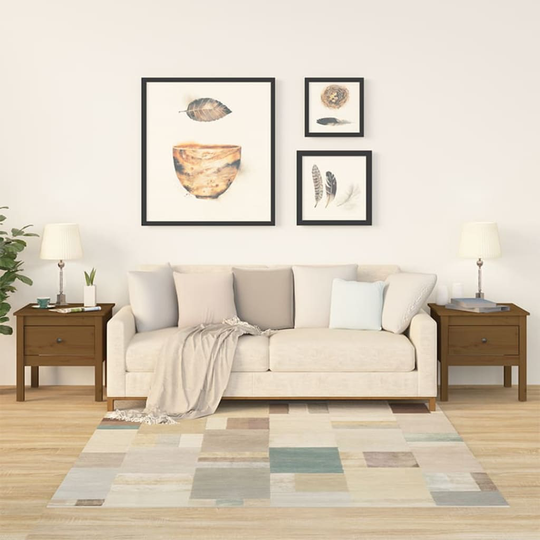 vidaXL Sivupöydät 2 kpl hunajanruskea 50x50x49 cm täysi mänty