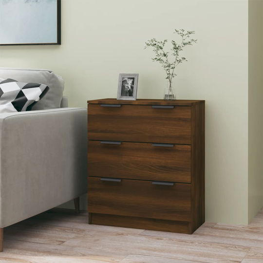 vidaXL Senkki ruskea tammi 60x30x70 cm tekninen puu