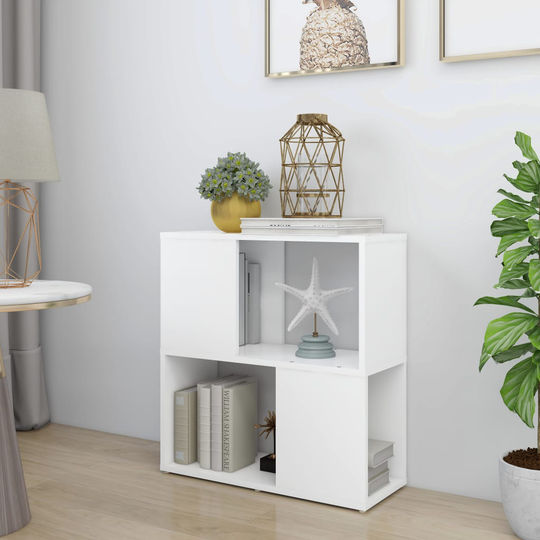 vidaXL Kirjahylly valkoinen 60x24x63 cm lastulevy