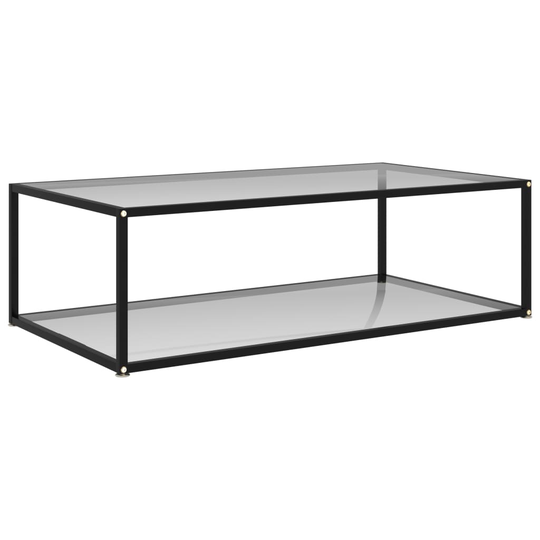 vidaXL Sohvapöytä läpinäkyvä 120x60x35 cm karkaistu lasi