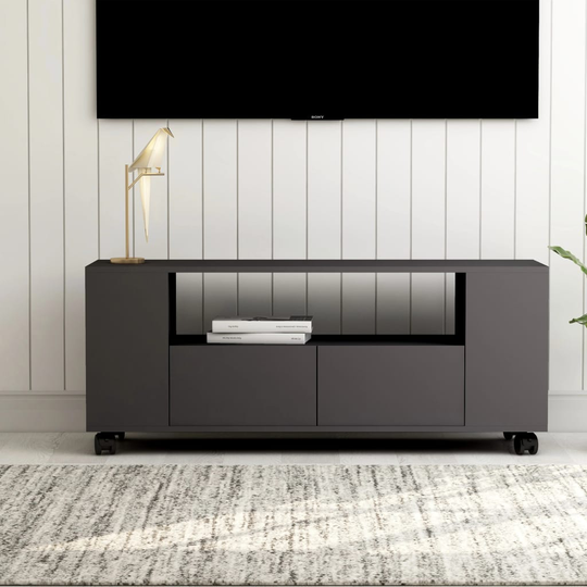 vidaXL TV-taso harmaa 120x35x48 cm tekninen puu