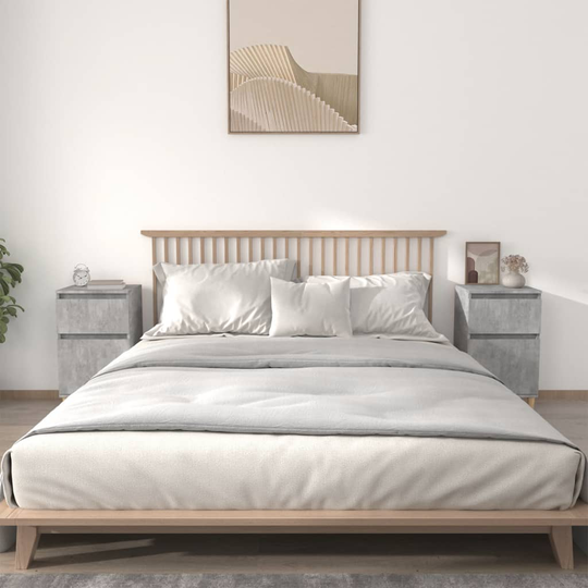 vidaXL Yöpöydät 2 kpl betoninharmaa 40x35x70 cm