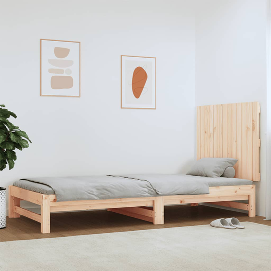 vidaXL Sängynpääty seinälle 82,5x3x60 cm täysi mänty