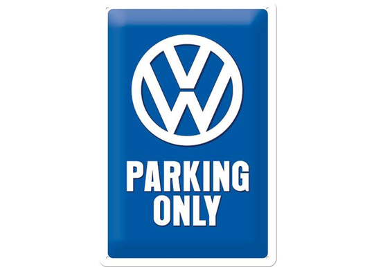 Retro metallitaulu VW Parking only 20x30 cm