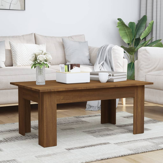 vidaXL Sohvapöytä ruskea tammi 100x60x42 cm tekninen puu