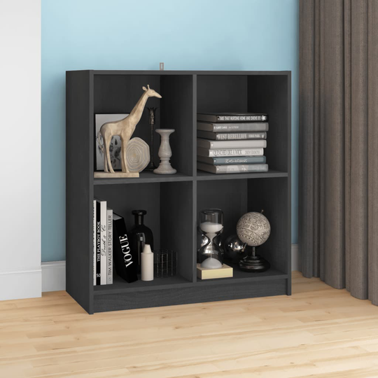 vidaXL Senkki harmaa 70x33x76 cm täysi mänty