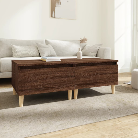 vidaXL Sivupöydät 2 kpl ruskea tammi 50x46x35 cm tekninen puu