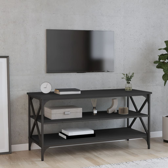vidaXL TV-taso musta 100x40x50 cm tekninen puu