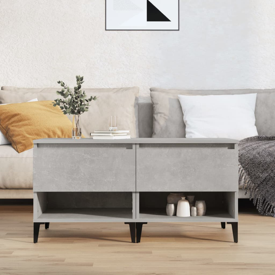 vidaXL Sivupöydät 2 kpl betoninharmaa 50x46x50 cm tekninen puu