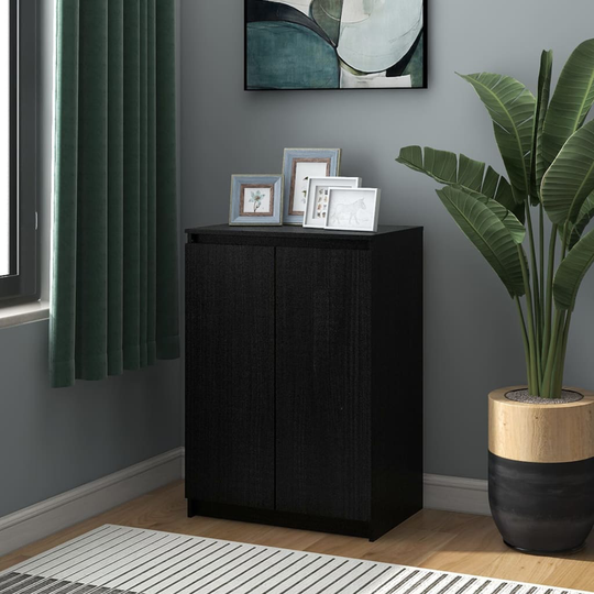 vidaXL Senkki musta 60x36x84 cm täysi mänty